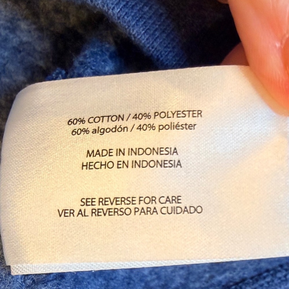 Orvis Mens Blue Heathered Quarter Zip Fleece Pullover Sweatshirt Large 615914 - Picture 7 of 9